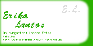 erika lantos business card